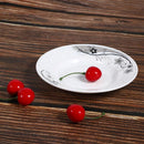 Soup Plate Arcopal Glass Black Flowers 7 inch