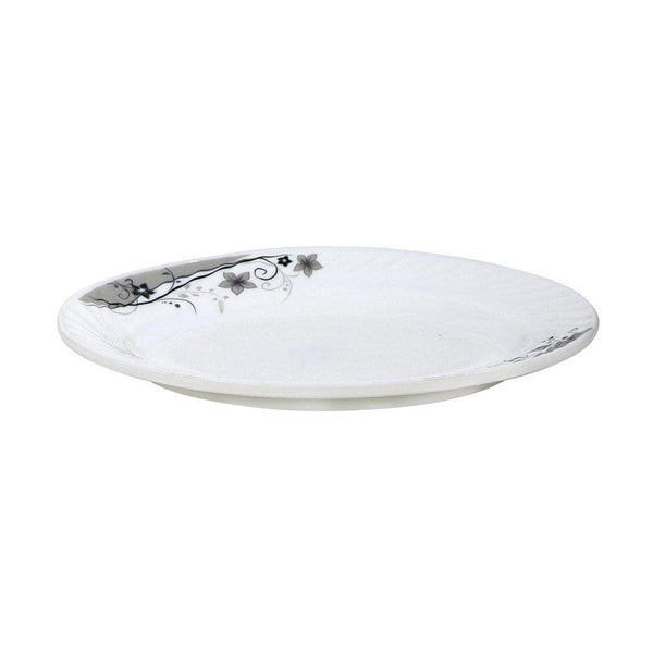 Arcopal Dinnerware Oval Plate Black Flowers 10 inch