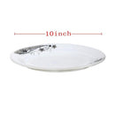 Arcopal Dinnerware Oval Plate Black Flowers 10 inch