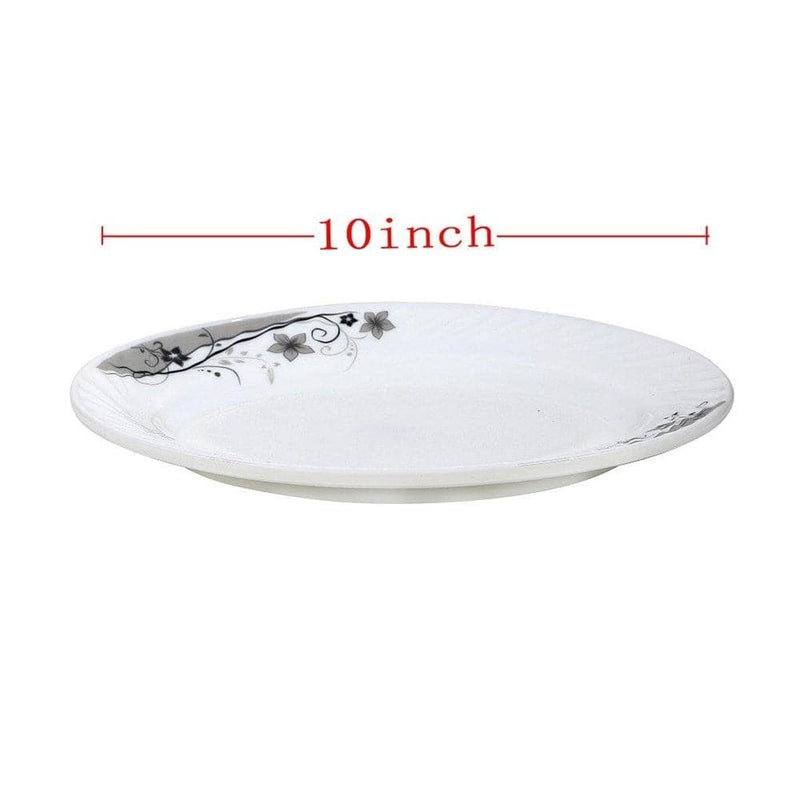 Arcopal Dinnerware Oval Plate Black Flowers 10 inch