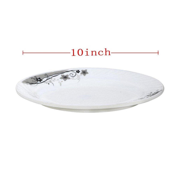 Arcopal Dinnerware Oval Plate Black Flowers 10 inch