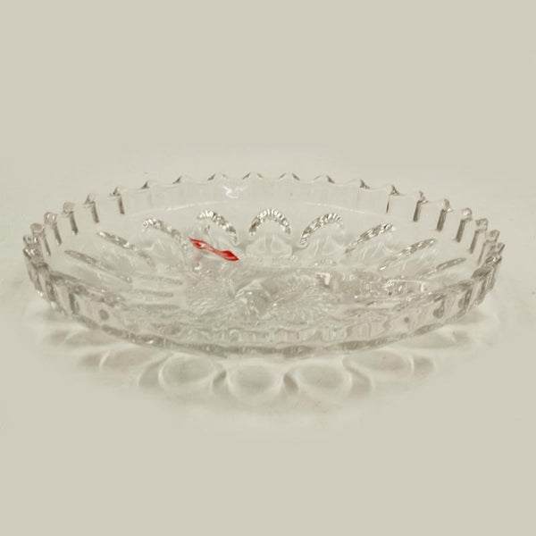 Fruits Nuts and Candies Glass Serving Divided Plater 22.5 cm