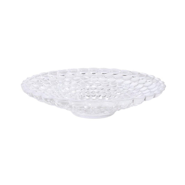 Crystal Glass Round Fruit Plate 19*6.4 cm