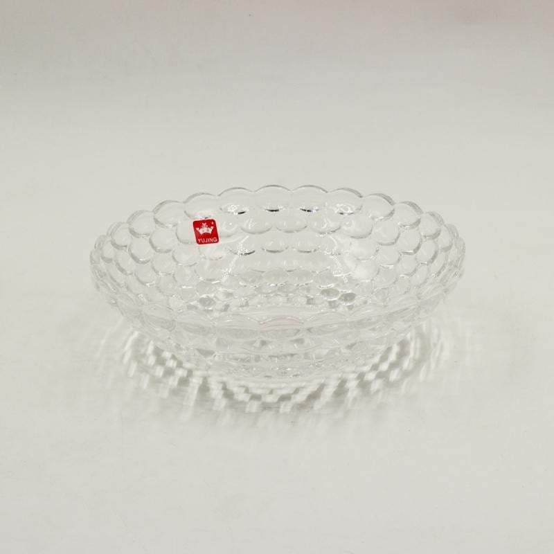 Crystal Glass Round Fruit Plate 19*6.4 cm