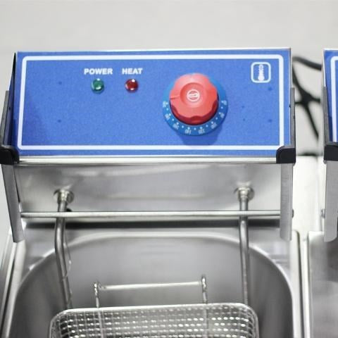 Commercial Grade Deep Fryer Double Tank 5000W 12 LTR.