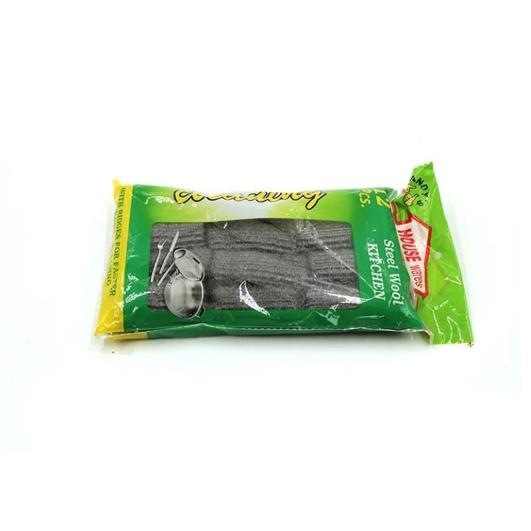 Stainless Steel Sponges Scourers Pack of 12 8 cm
