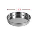 Stainless Steel Round Deep Baking Tray 24 cm depth 5 cm