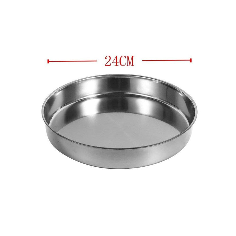 Stainless Steel Round Deep Baking Tray 24 cm depth 5 cm