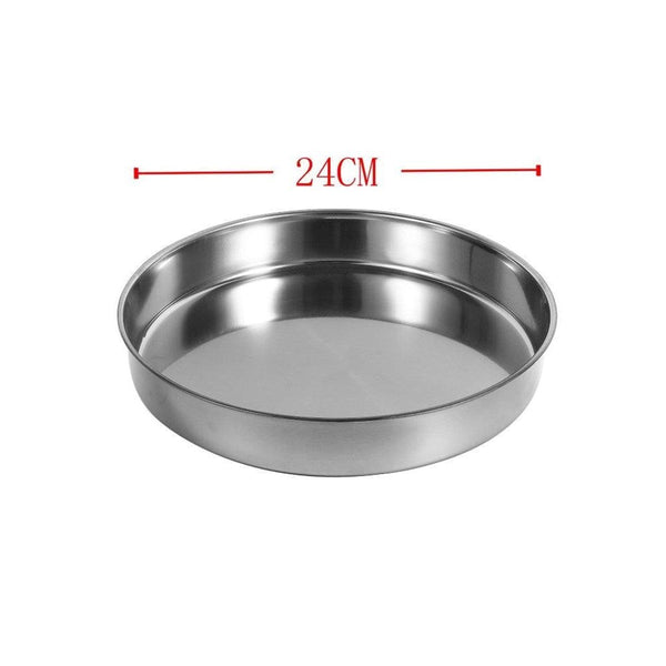 Stainless Steel Round Deep Baking Tray 24 cm depth 5 cm