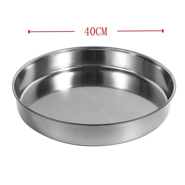 Stainless Steel Round Deep Baking Tray 40 cm