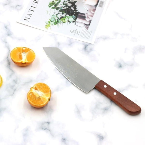 Stainless Steel Kitchen Knife Wooden Handle 28.5 cm