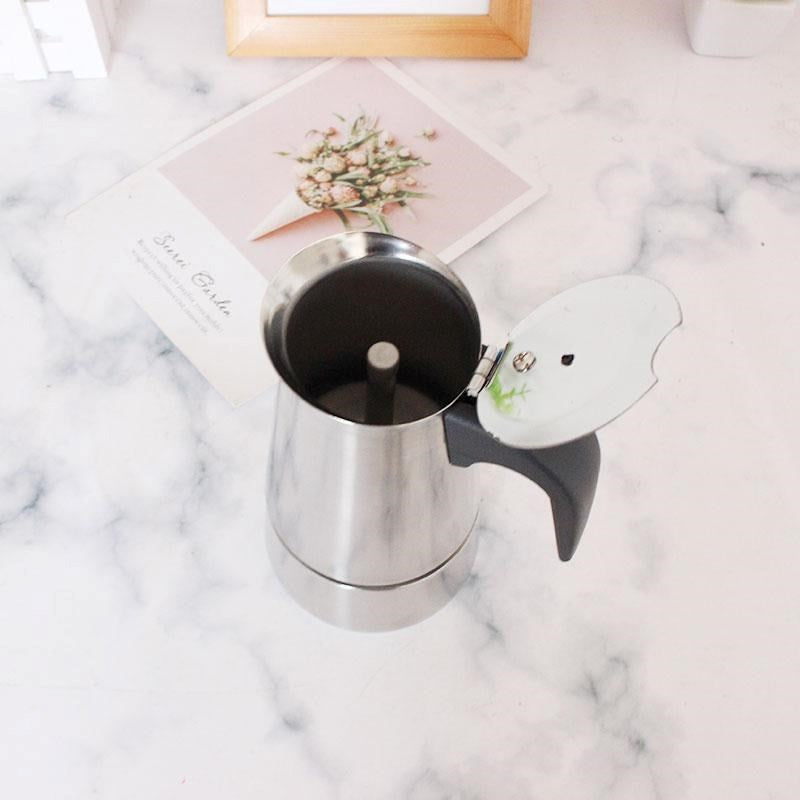 Stainless Steel Stove Top Coffee Maker 4 Cup 17 cm