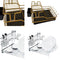 Aluminium Dish Drying Rack and Cutlery Stand 2 Tier with Removable drip Tray 45.5*35*21.5 cm 39625 6 Pcs/Ctn