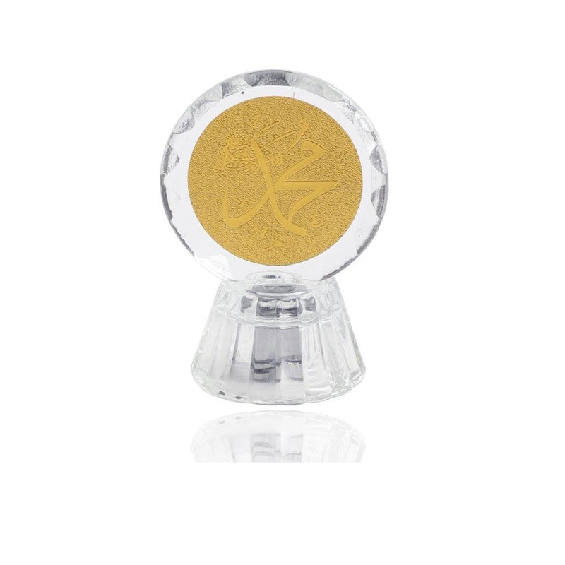 Crystal Decor Muhammad Name Crest Golden 6.8 cm