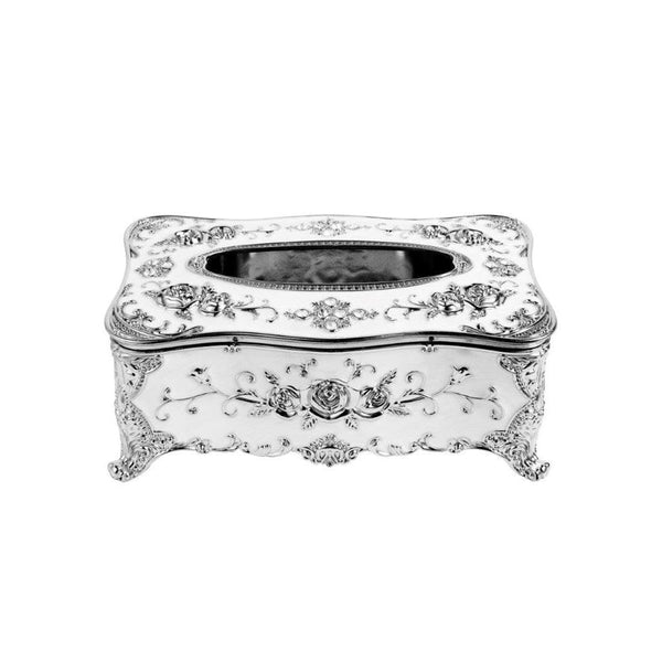Silver Plated Tissue Box Plastic 23*12.5*9 cm
