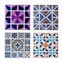 Moisture Resistant Round Cup Coasters Drink Coasters Heat Insulation Random Patterned Set of 4 10.8 cm