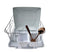 Dish Rack with White Plastic Tray and Cup Holder Chrome Plated High Quality 44*34*14 cm
