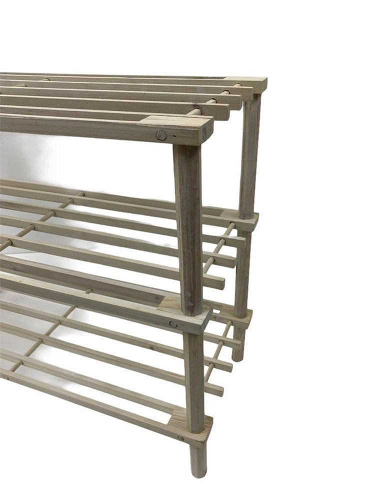 Stackable Bamboo 3 Tier Shoe Rack and shelf storage organizer 63*26.5*48.5 cm 42018 Pcs/Ctn 10