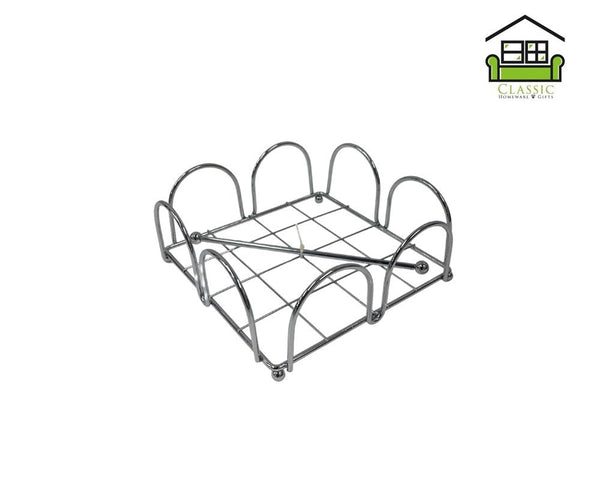 Iron Table Napkin Holder Serviette Dispenser Chrome Finish 18.2*18.2*8 cm