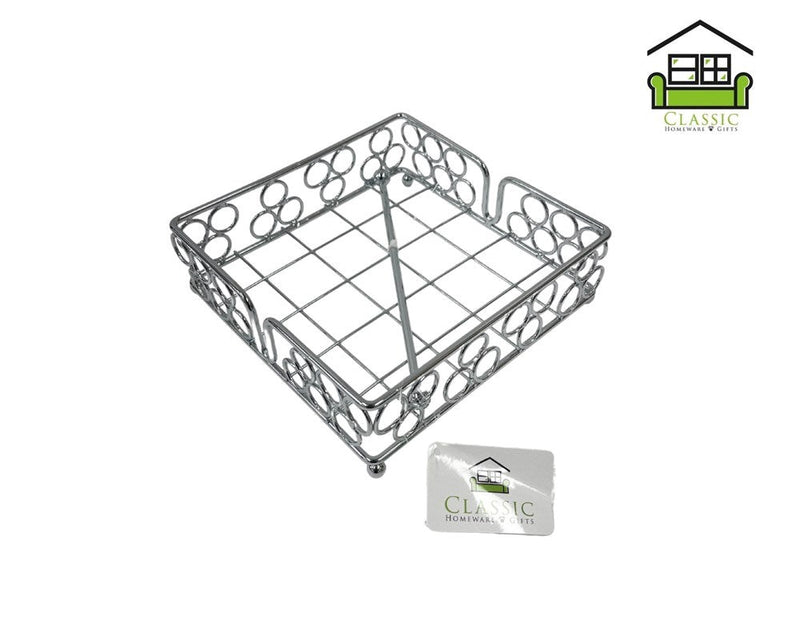 Iron Table Napkin Holder Serviette Dispenser Chrome Finish 18*18*5.5 cm