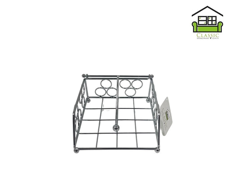 Iron Table Napkin Holder Serviette Dispenser Chrome Finish 13.5*13.5*7 cm