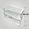 Stackable 3 Tier Shoe Rack and Shelf Storage Organizer White 64*48 cm