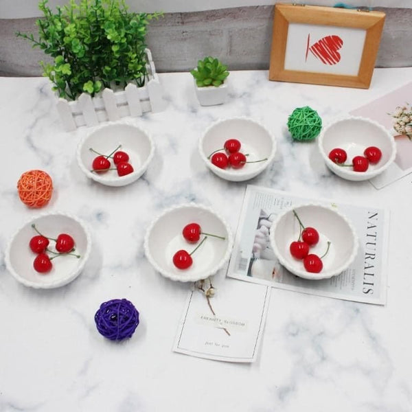 Ceramic Dessert and Nuts Bowl Set of 6 4.5 inch