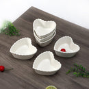 Dessert and Nuts Bowl Heart Shape Set of 6 pcs 4.5 Inch