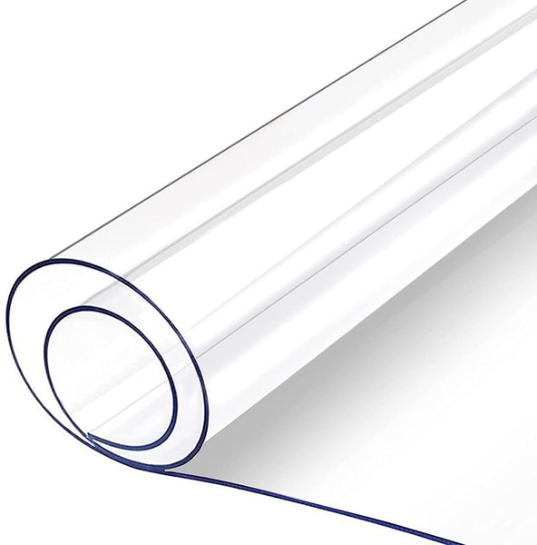 Polyester Transparent Tablecloth PVC 0.2 mm thickness 1Mx1.37m (Pls stretch after unpacking)