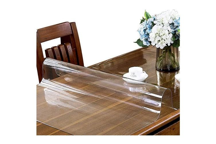 Polyester Transparent Tablecloth PVC 0.2 mm thickness 1Mx1.37m (Pls stretch after unpacking)